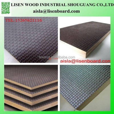 Durable Vehicle Wood Flooring Products Sheet,Non Slip Phenolic Film Faced Plywood